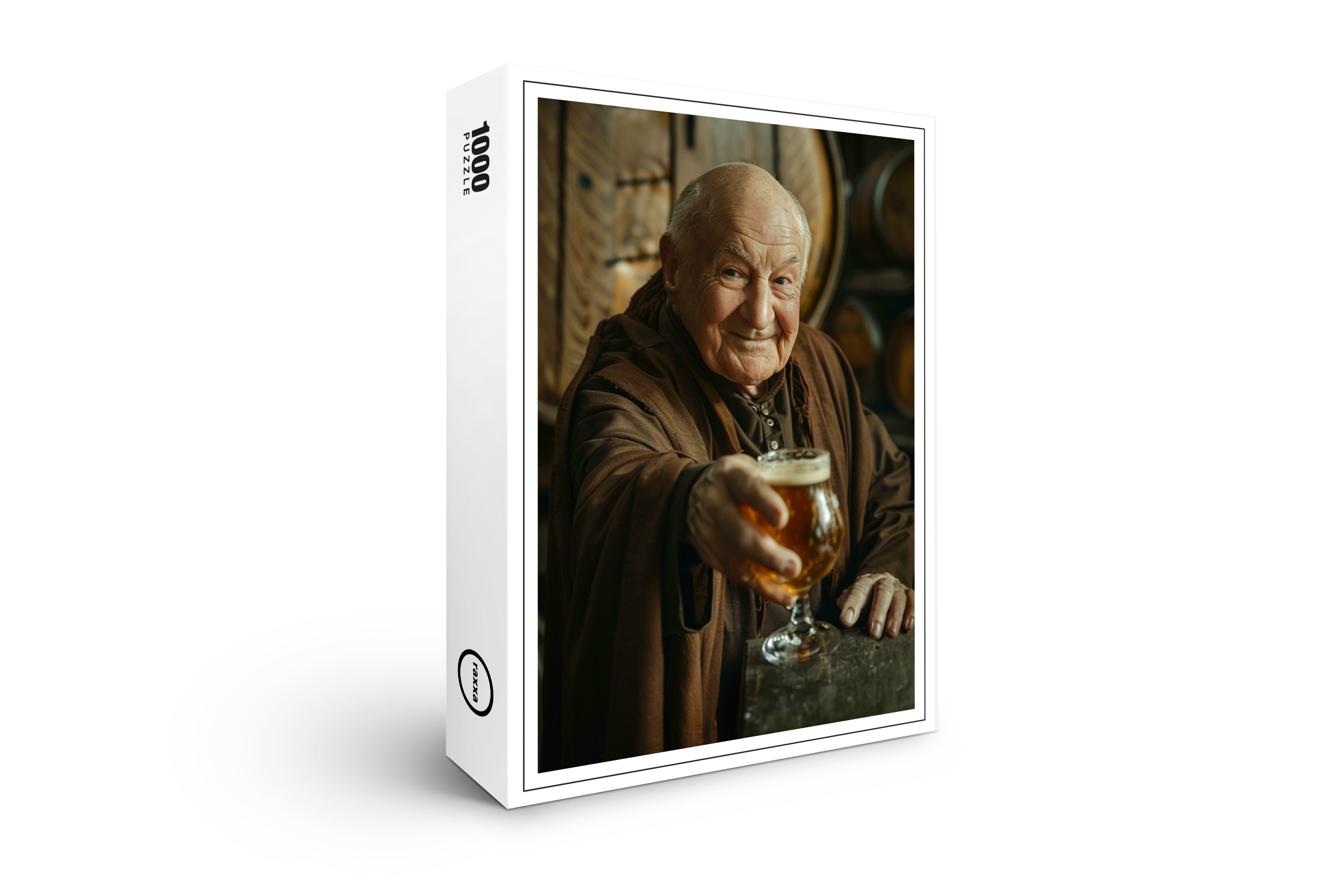 raxxa Premium-Puzzle: Der Mönch und das Bier – Ein Prost aus dem Klosterkeller