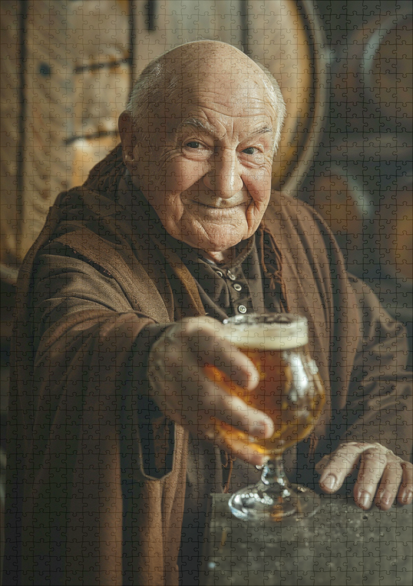 raxxa Premium-Puzzle: Der Mönch und das Bier – Ein Prost aus dem Klosterkeller - Image 2