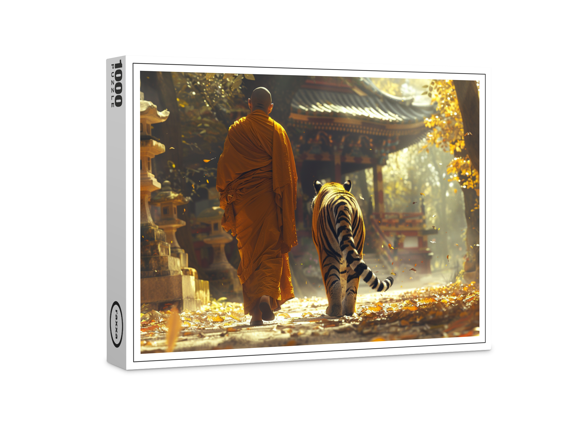 raxxa Premium-Puzzle: Der Weg des Tigers - buddhistischer Mönch