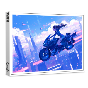 raxxa Premium-Puzzle: Neon Ride – Jenseits der Schwerkraft
