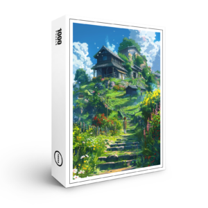 raxxa Premium-Puzzle: Pfad zum Hügeldorf - Anime Stil
