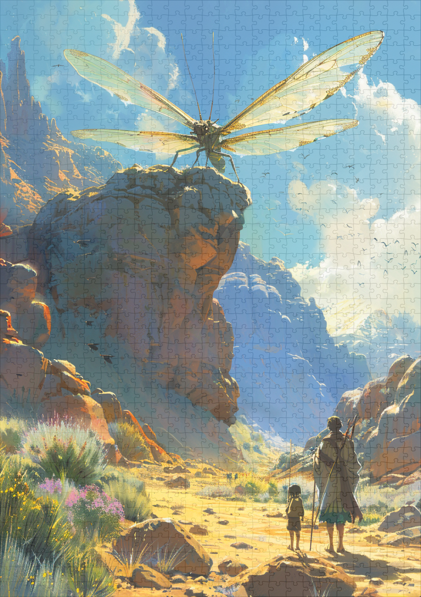 raxxa Premium-Puzzle: Im Tal der Rieseninsekten - Anime Stil – Image 2