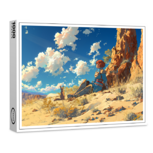 raxxa Premium-Puzzle: Rast in der Wüste mit Fuchshörnchen - Anime Stil