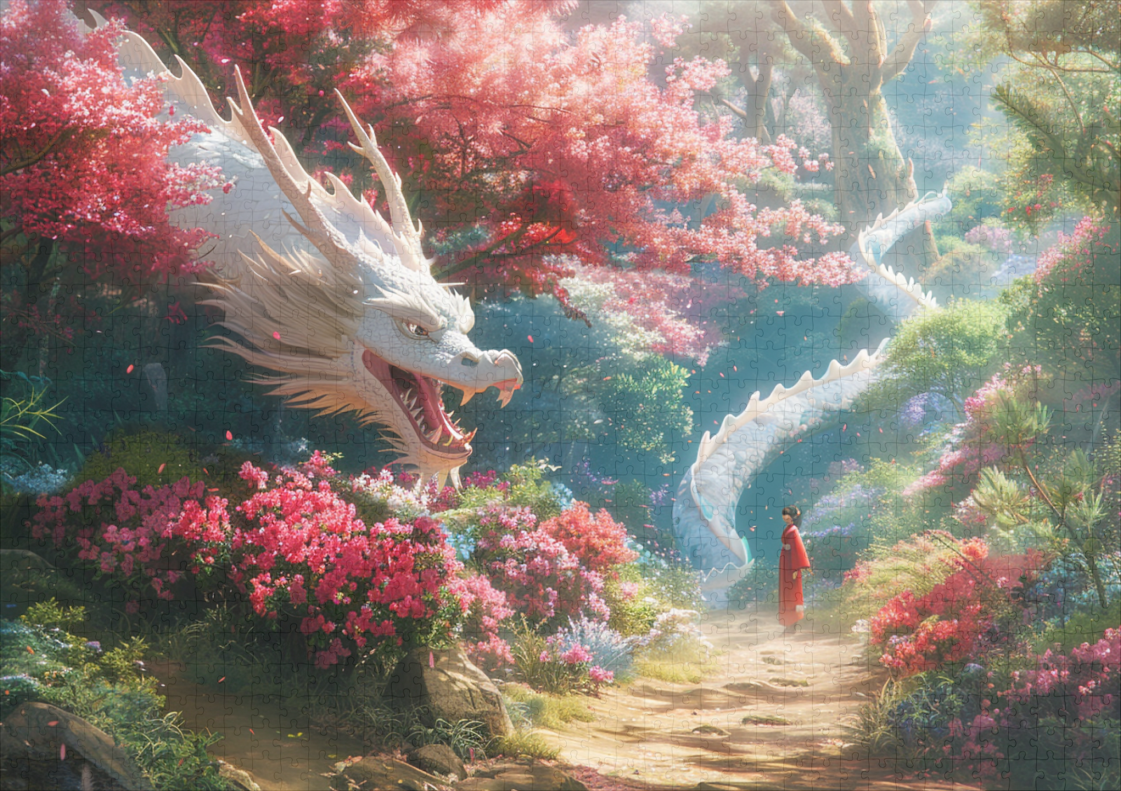 raxxa Premium-Puzzle: Die Begegnung mit dem Drachengeist - Anime Stil – Image 2