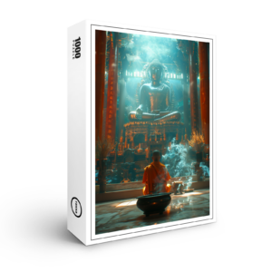 raxxa Premium-Puzzle: Buddhistischer Mönch im Tempel