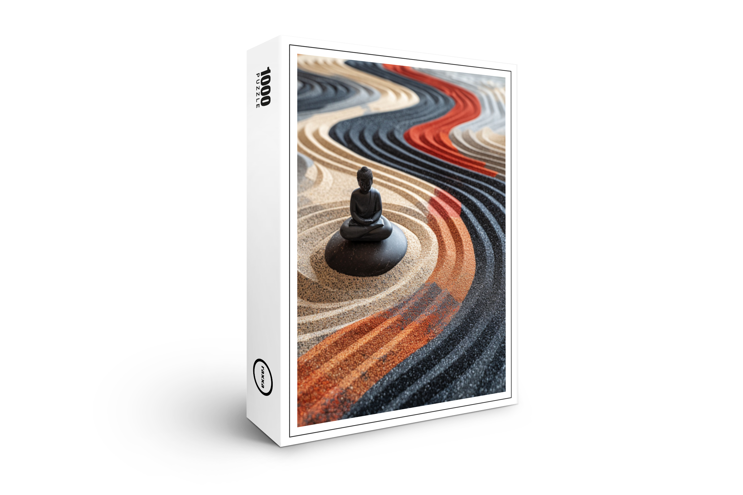 raxxa Premium-Puzzle: Buddha Statue in buntem Zen Sand
