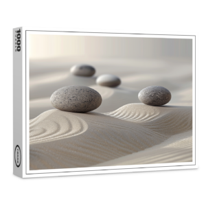 raxxa Premium-Puzzle: Harmonie in Sand und Stein - Zen
