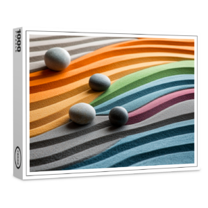 raxxa Premium-Puzzle: Zen Steine mit buntem Sand