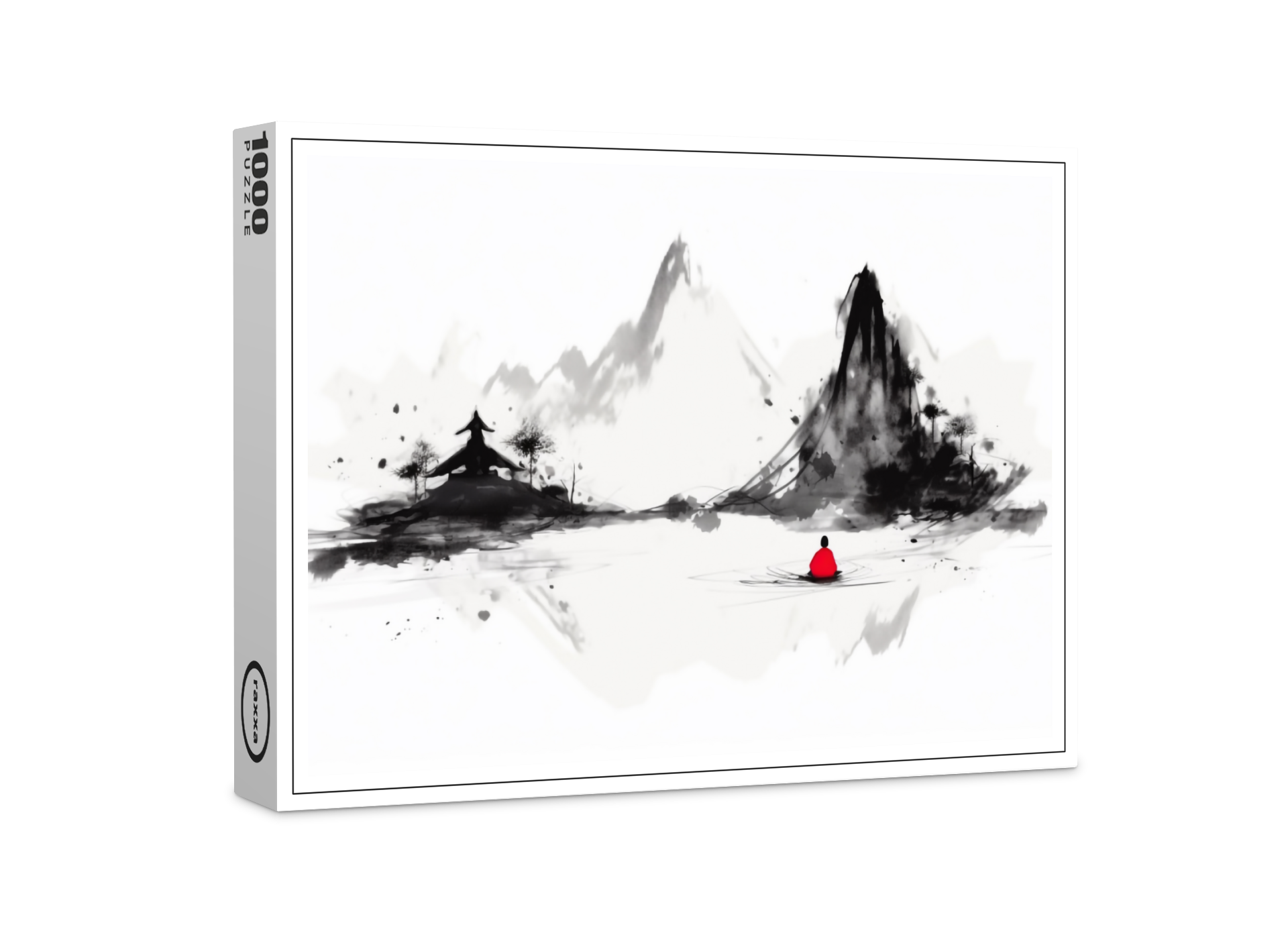 raxxa Premium-Puzzle: Meditierender Möch in den Bergen