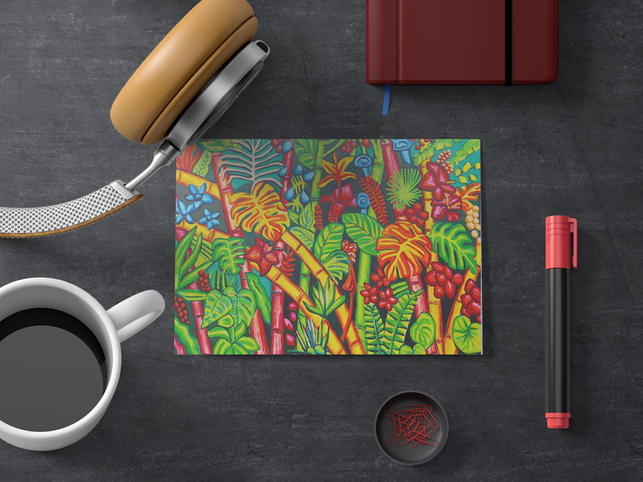 raxxa Postkarte: Bambus mit Monstera