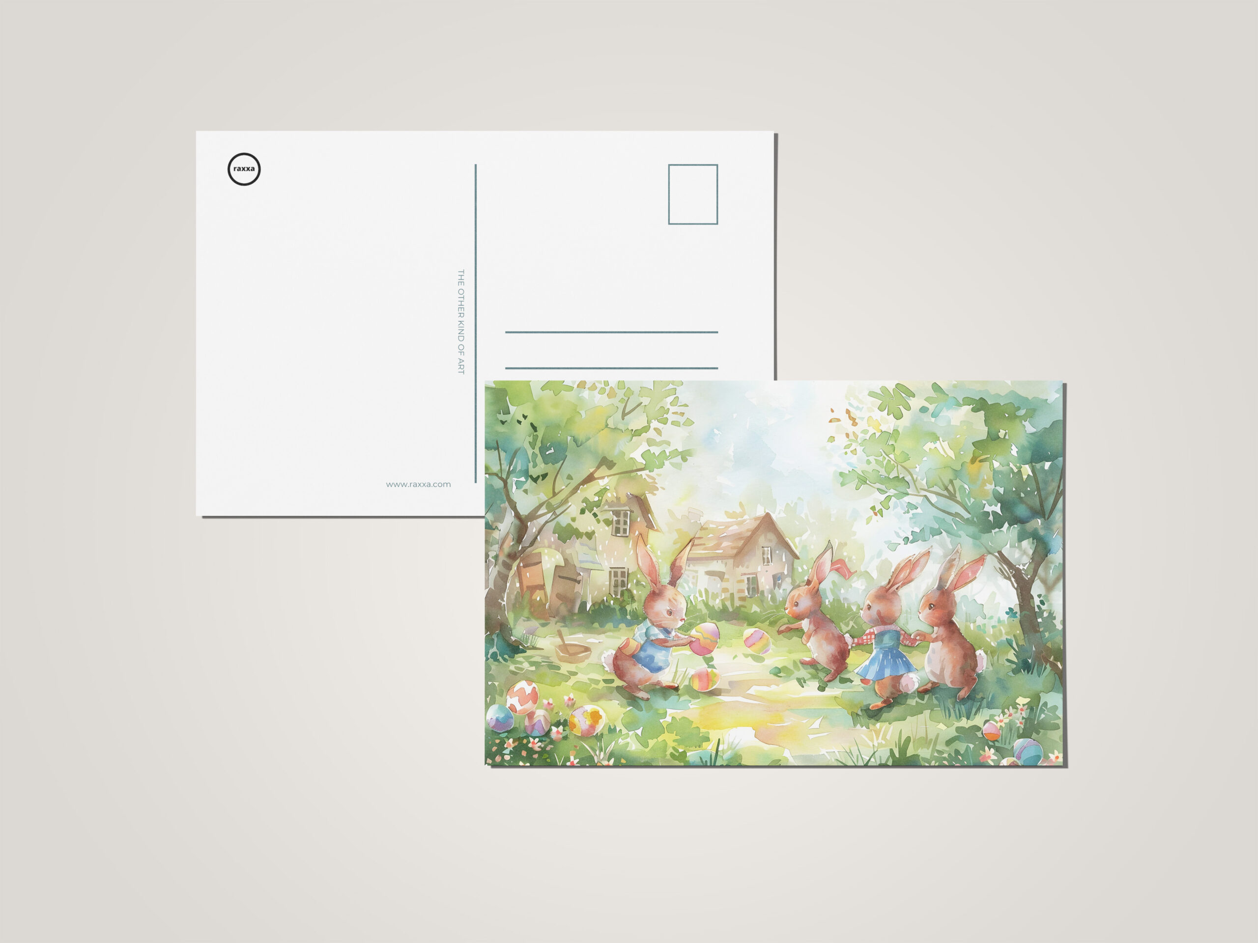 raxxa Postkarte: Familie Kuschelohr