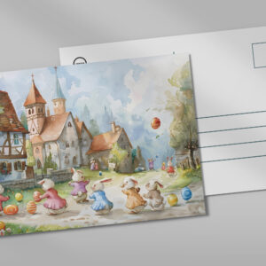 raxxa Postkarte: Familie Kuschelwuschel