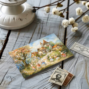 raxxa Postkarte: Osterwirbel