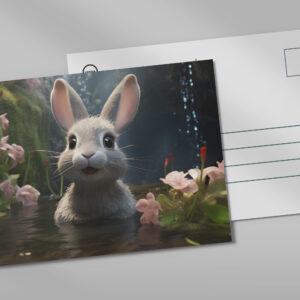 raxxa Postkarte: Wasser Hase