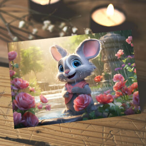 raxxa Postkarte: Wattebausch im Regen