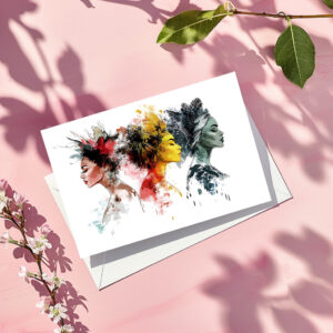 raxxa Postkarte: Aquarellporträt Frauen