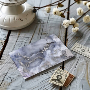 raxxa Postkarte: Liquid Silver Marble
