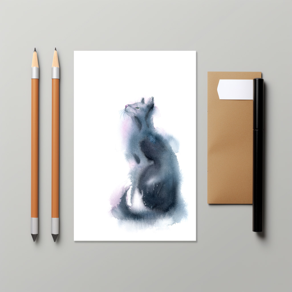 raxxa Postkarte: Sitting Cat