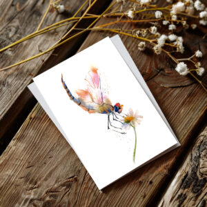 raxxa Postkarte: Dragonfly and flower