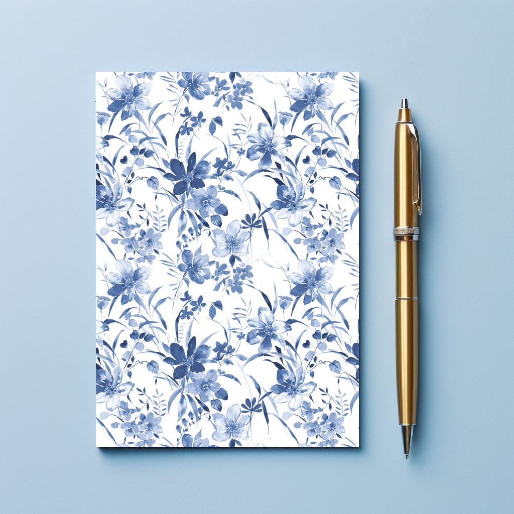 raxxa Postkarte: FLOWERS_MERRIMENT_BLUE