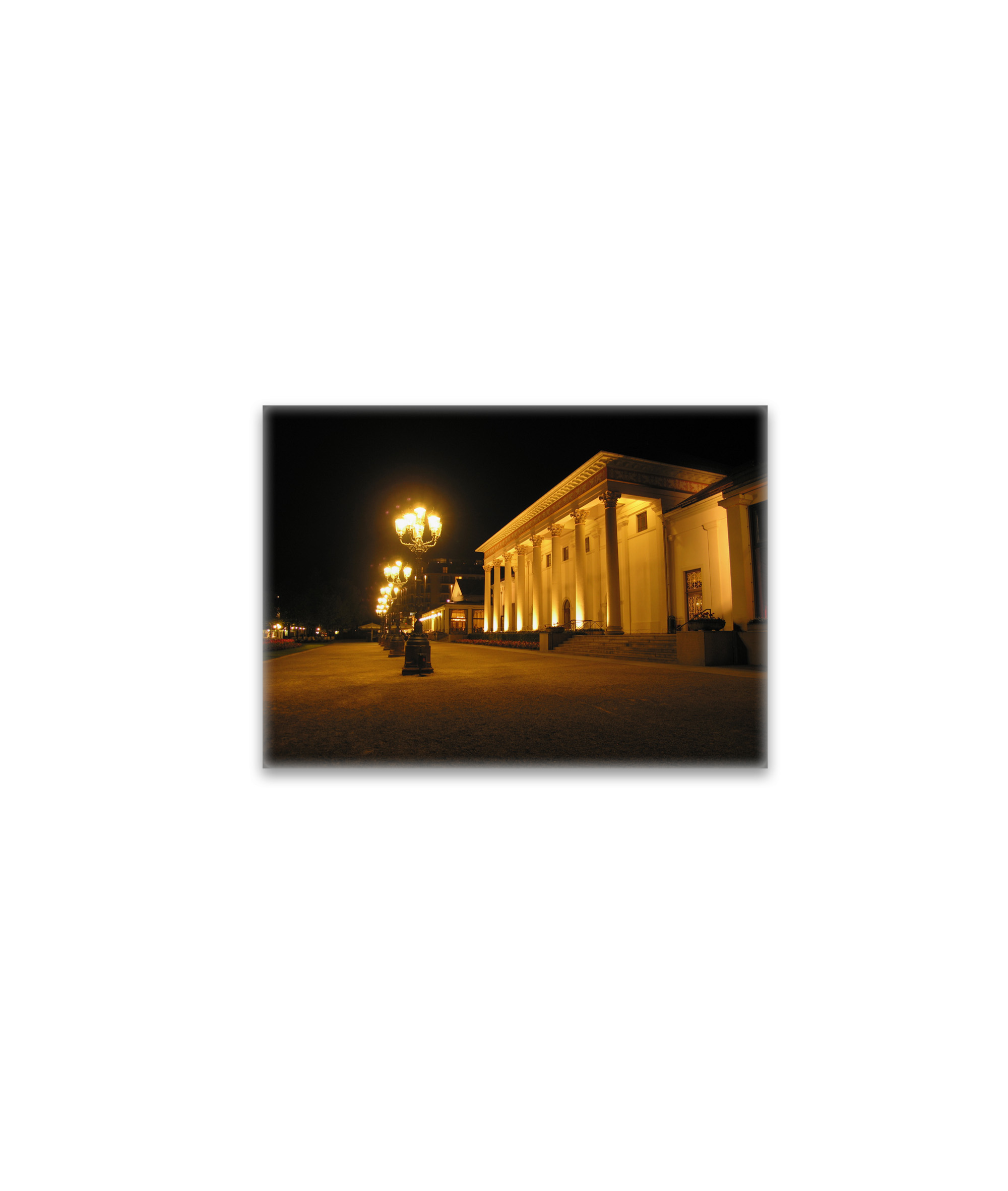 raxxa Glas-Magnet: Kurhaus Baden-Baden bei Nacht