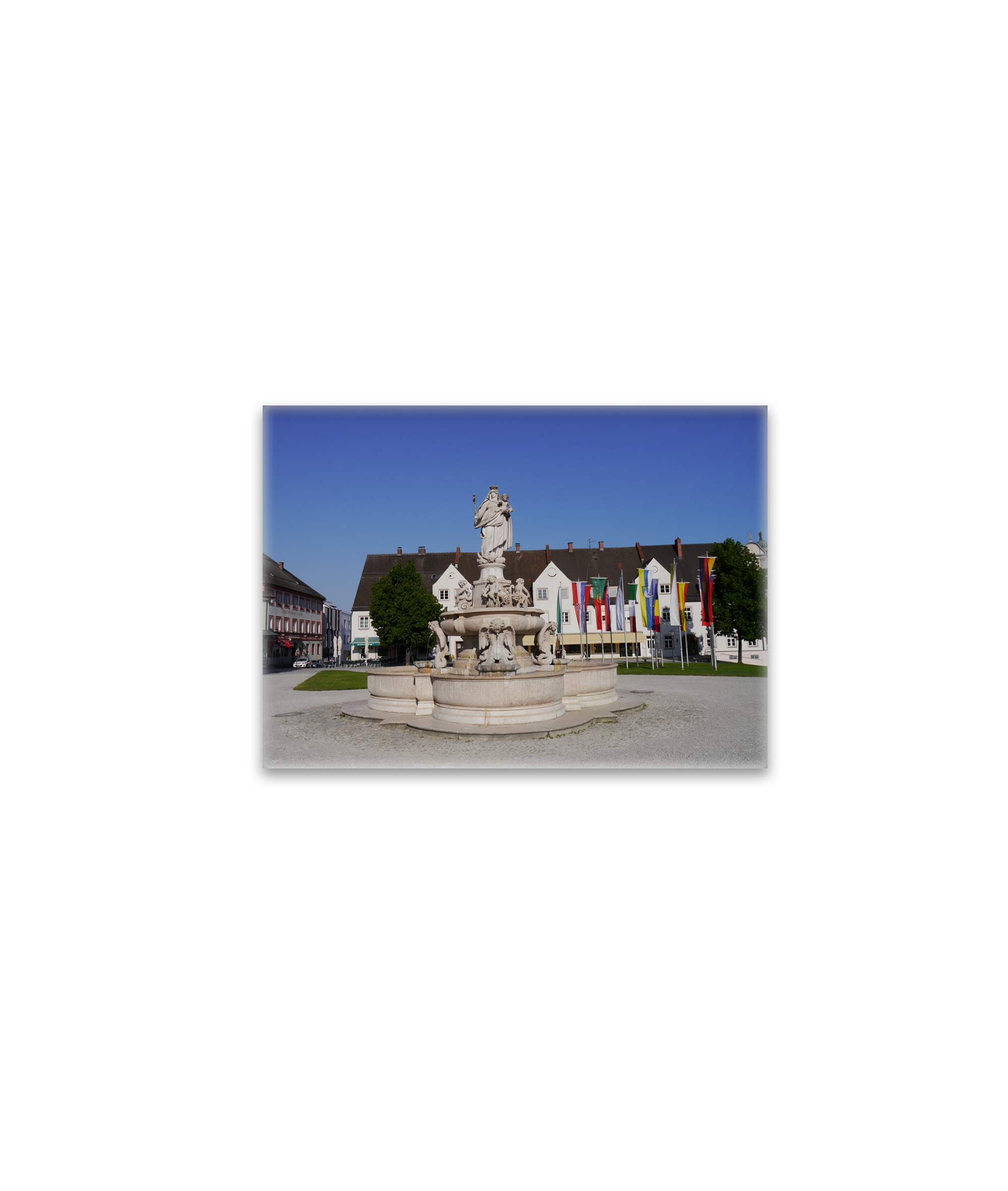 raxxa Glas-Magnet: Kapellplatz am Marienbrunnen in Altötting