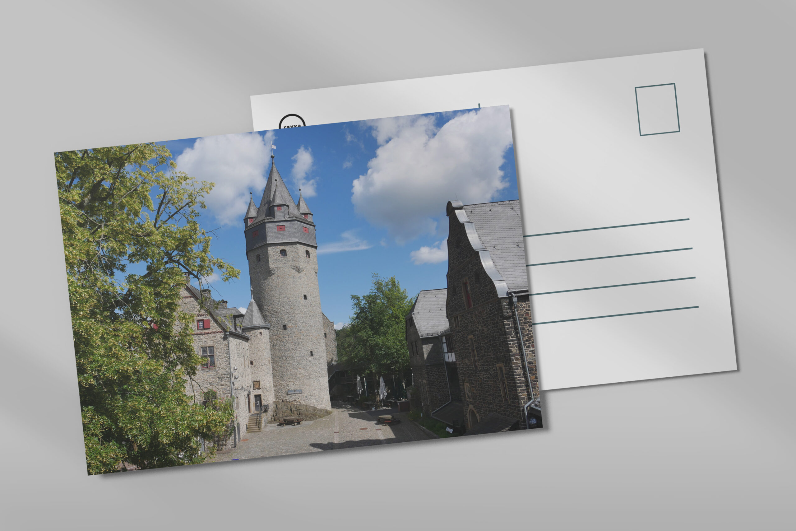 raxxa Postkarte: Burg Altena mit Burgturm