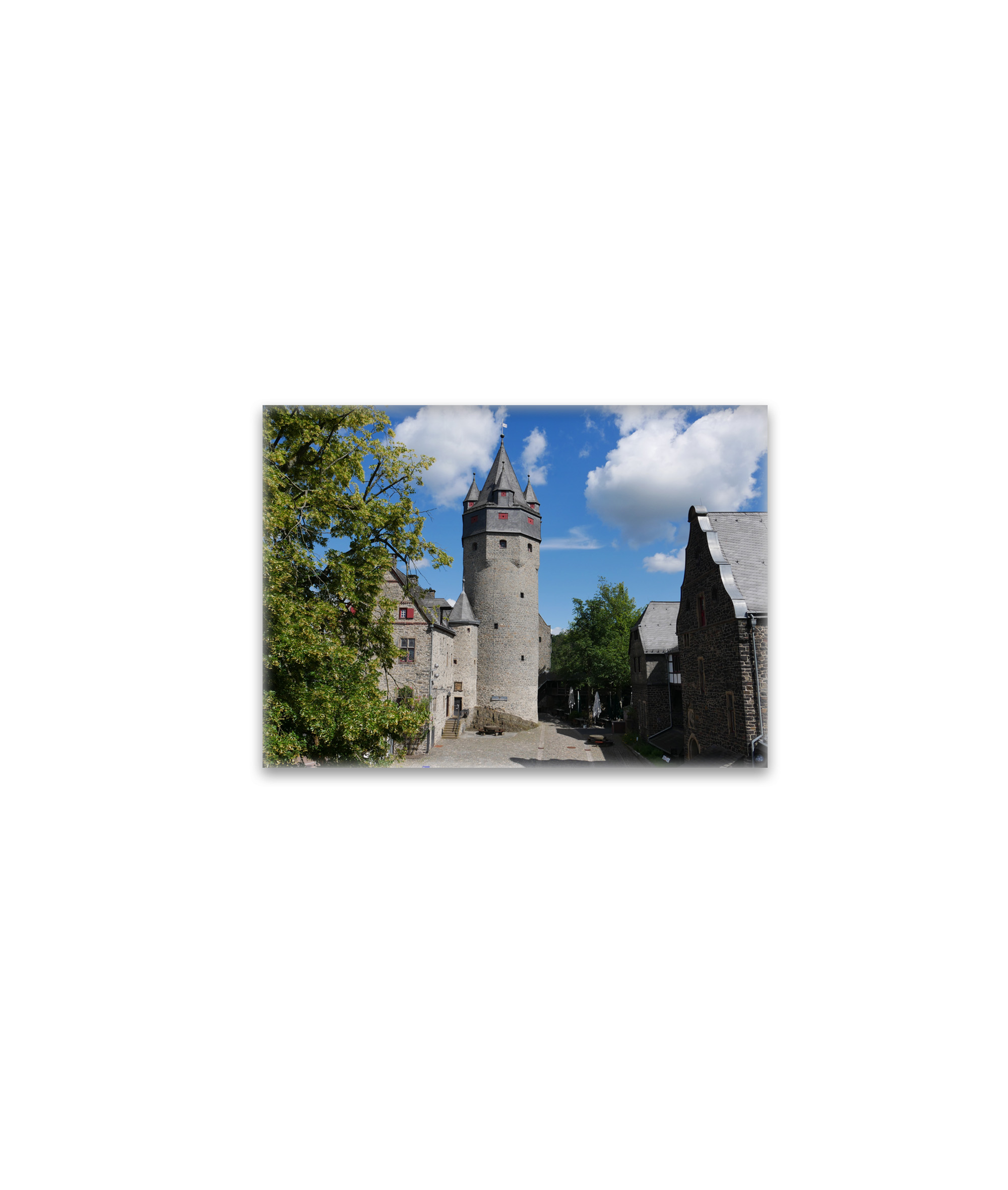 raxxa Glas-Magnet: Burg Altena mit Burgturm