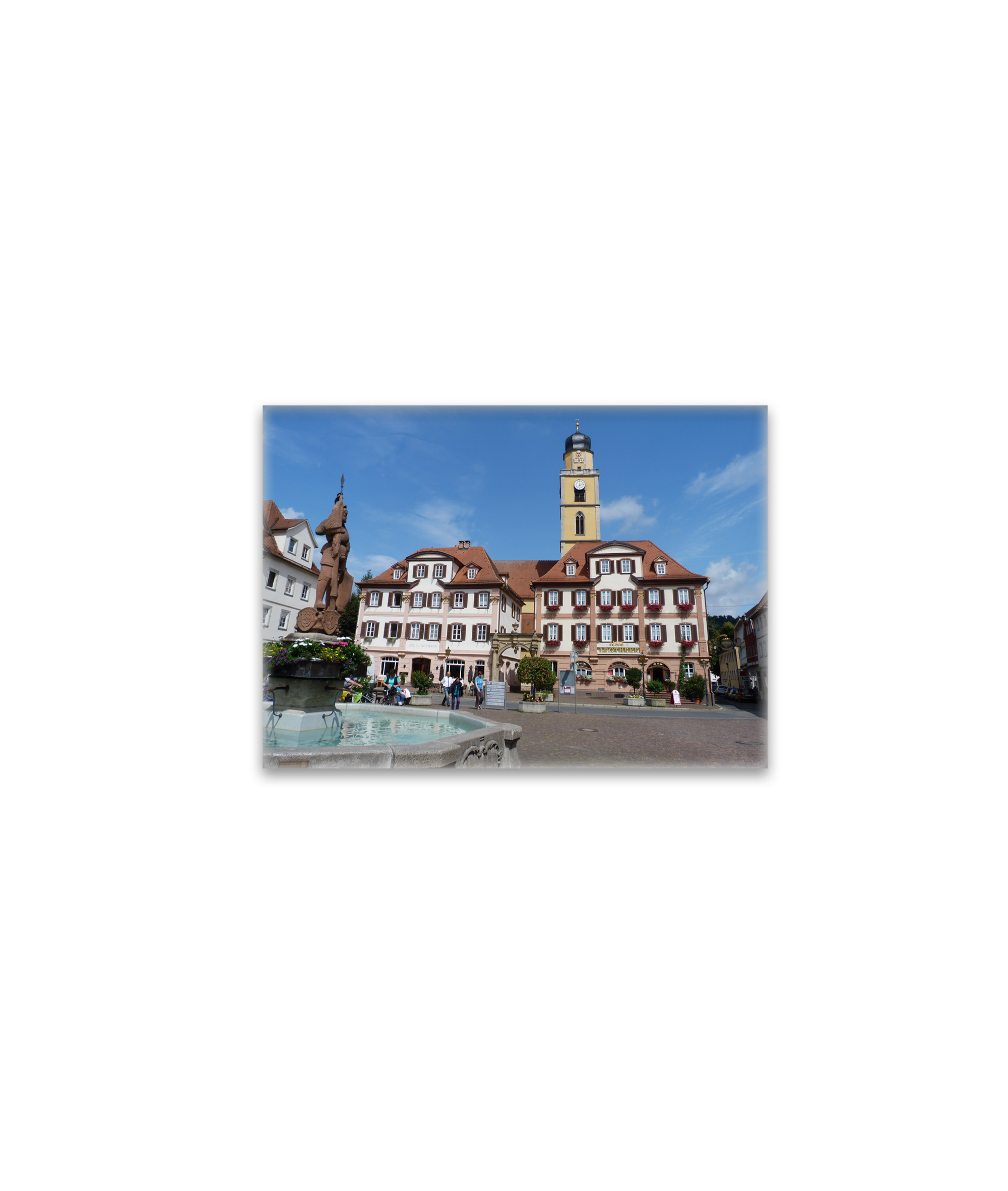 raxxa Glas-Magnet: Bad Mergentheim Marktplatz