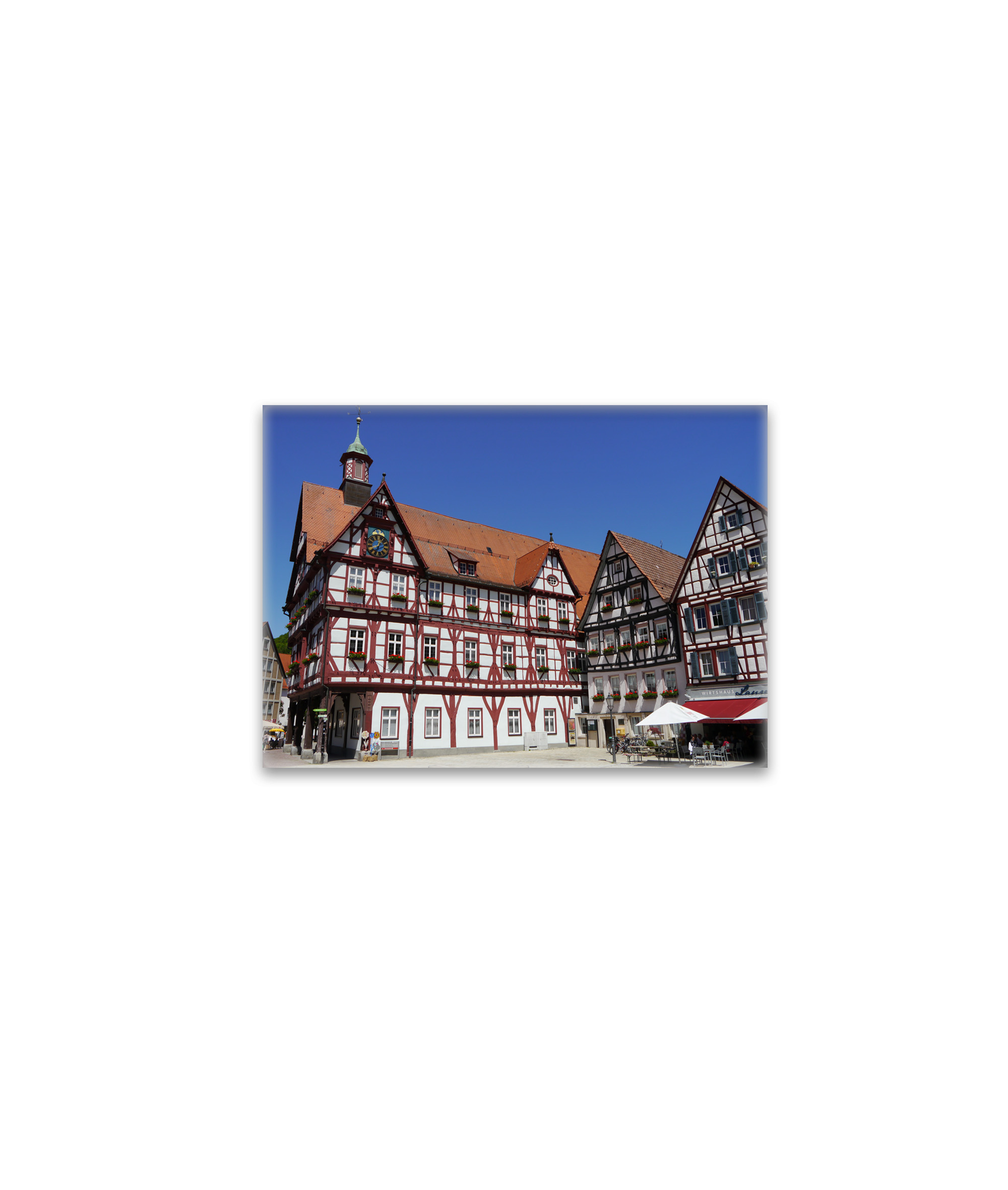 raxxa Glas-Magnet: Bad Urach Rathaus am Marktplatz