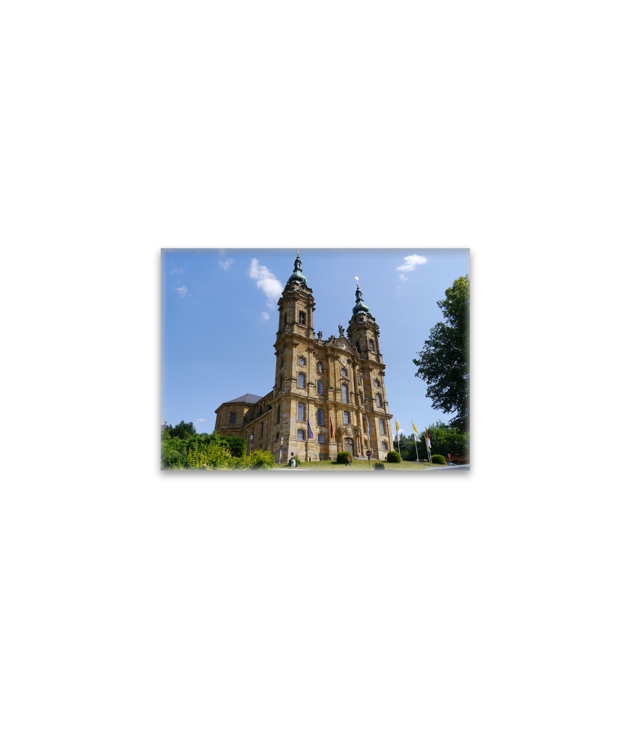 raxxa Glas-Magnet: Bad Staffelstein im Maintal die Basilika Vierzehnheiligen