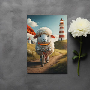 raxxa Postkarte: Das Schaf mit dem roten Schal