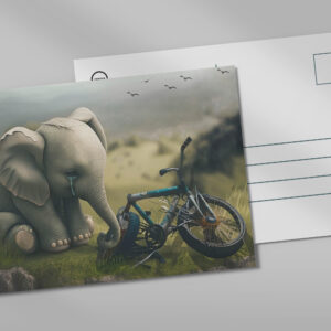 raxxa Postkarte: Der traurige Elefant