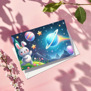 raxxa Postkarte: Sternenreise des Osterhasen