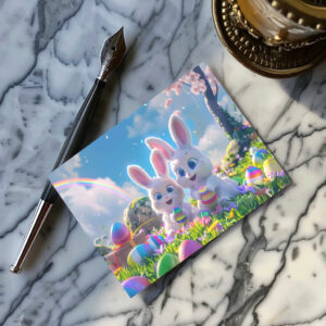 raxxa Postkarte: Lachen im Regenbogenlicht