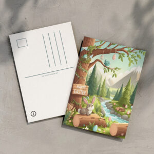 raxxa Postkarte: Ein Ostergruß aus dem Frühlingswald