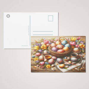 raxxa Postkarte: Ostern am gedeckten Tisch der Sinne
