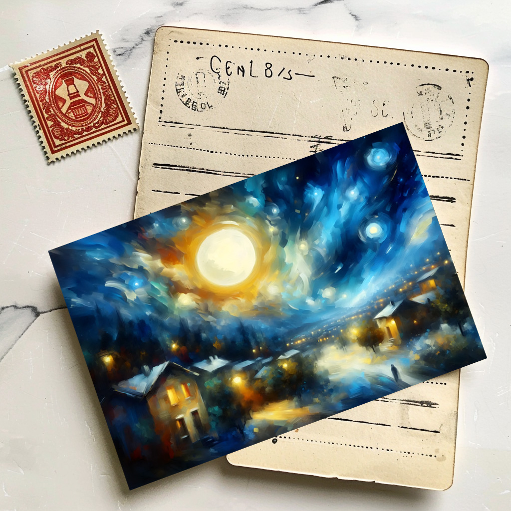 raxxa Postkarte: Mondnacht im Wirbellicht