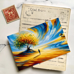 raxxa Postkarte: Pfad im Farbwind