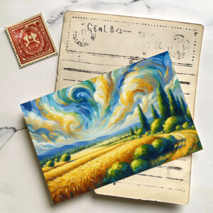 raxxa Postkarte: Wirbel über goldenen Feldern
