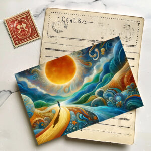 raxxa Postkarte: Pfad zur leuchtenden Sonne