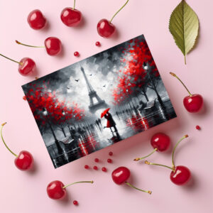 raxxa Postkarte: Liebe im Regen