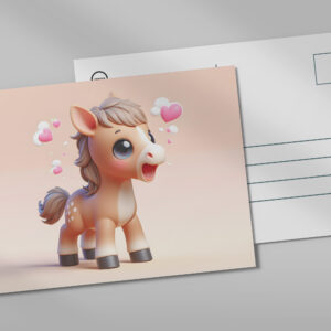 raxxa Postkarte: Verliebtes Baby-Pony