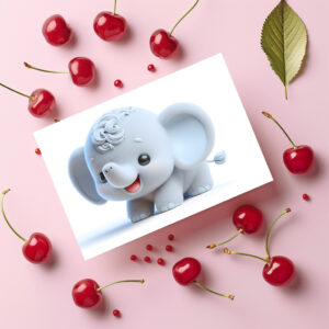 raxxa Postkarte: Süßer Baby-Elefant