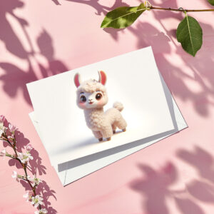 raxxa Postkarte: Süßes Baby-Alpaka