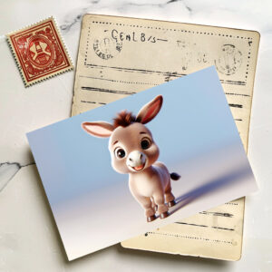 raxxa Postkarte: Süßes Baby-Eselchen