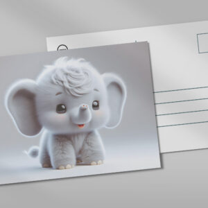 raxxa Postkarte: Süßes Baby-Elefäntchen