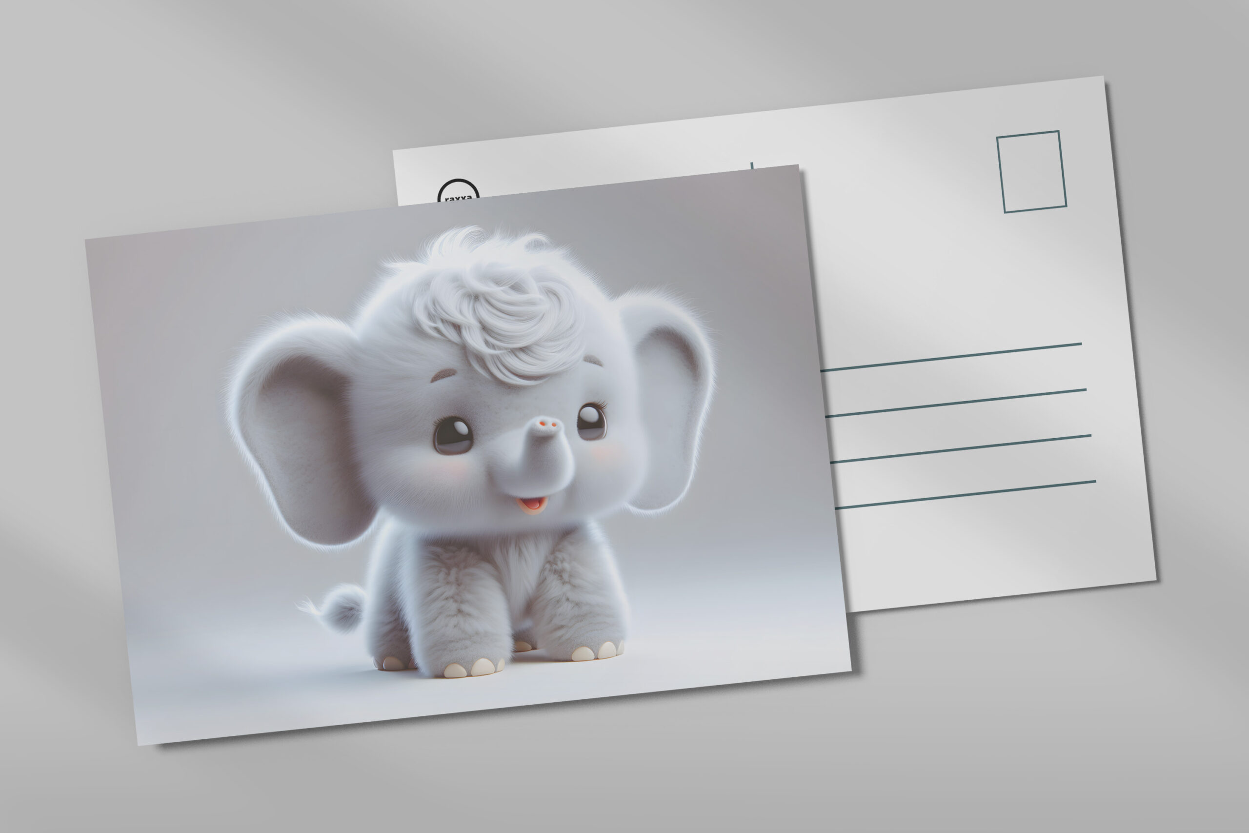 raxxa Postkarte: Süßes Baby-Elefäntchen