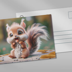 raxxa Postkarte: Baby-Eichhörnchen