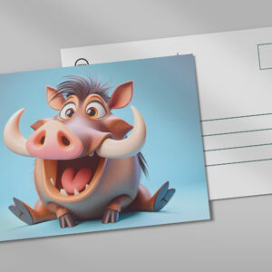 raxxa Postkarte: Lustiges Baby-Wildschwein